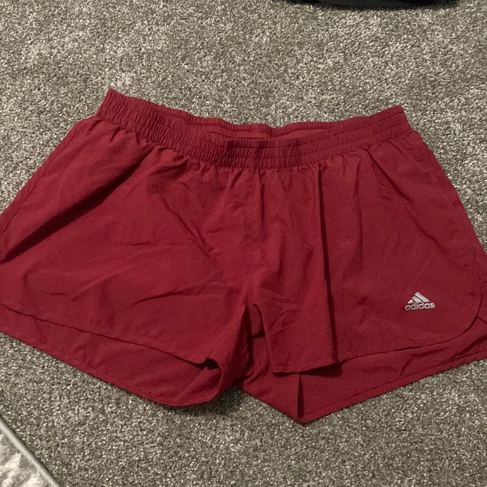 Red wine colored running shorts